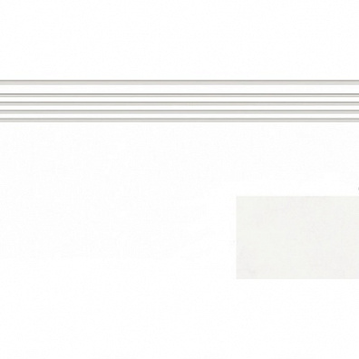 Ступень Grasaro Beton белая с насечками 29.4x60 G-1104/MR/st01