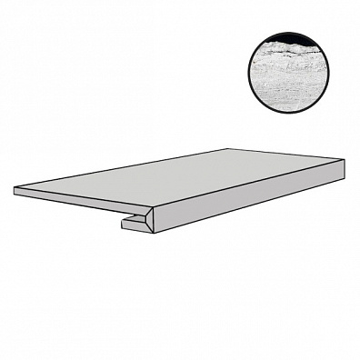 Ступень Floor Gres B and W Marble Flow Mat Gradino 33x120 767428