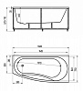 Акриловая ванна Акватек Пандора 160 см, с фронтальным экраном и левым боковым экраном, R — фото1
