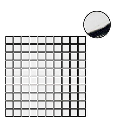 Мозаика Floor Gres B and W Marble Wave Mat Mosaico 3x3 30x30 767387
