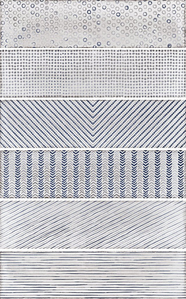 Декор 24055 Splendours Fabric Blue Night 7.5x30 Equipe