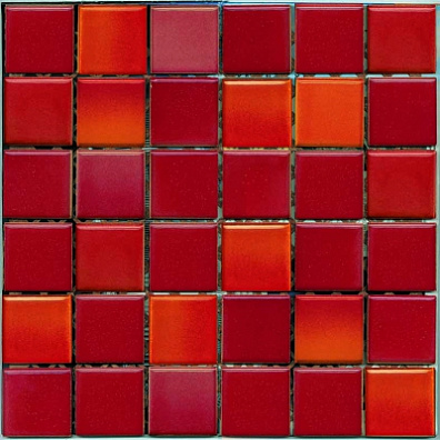 Мозаика Vitra Keramoz Colorline Mix 7 Red (5x5) 30x30