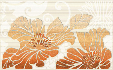 Декор Нефрит Кензо Терракотовые цветы 25x40