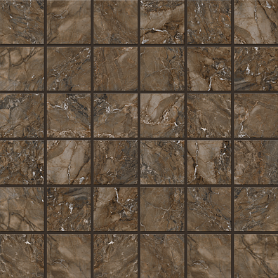 Мозаика Estima Bernini Dark Brown неполированная 5х5 30x30 BR04
