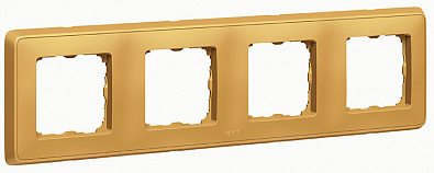 Рамка Legrand Cariva 773664 Матовое золото (4 поста)
