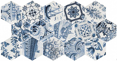 Декор 23216 Hexatile Patchwork Lisboa 17.5x20 Equipe