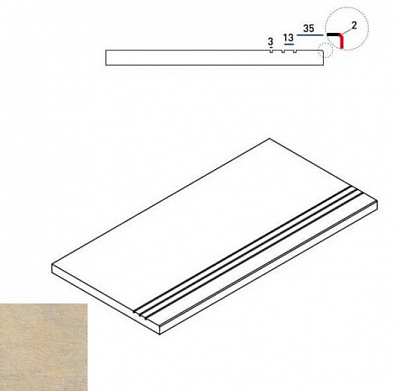 Бортик Italon District X2 Sand Bor. Grip 30x60 620090000255