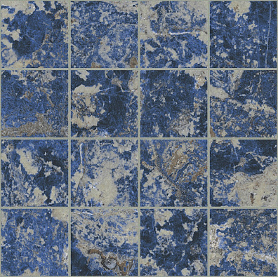 Мозаика Rex Ceramiche Les Bijoux De Rex Sodalite Bleu Glossy 6mm 7.5x7.5 30x30 767621
