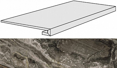 Ступень 756343 Prexious Dream Arabesque Gradino Glossy 33x120x3 Rex Ceramiche