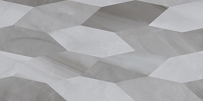 Плитка Golden Tile Lazurro Leaves серый Декор 30x60 настенная 3L2251