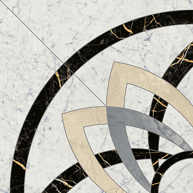 Декор Italon Charme Extra Carrara Rosone Angolo Lux 59x59 620120000065