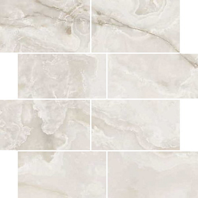Мозаика Casa Dolce Casa Onyx and More White Onyx Satin 6mm Mur 7.5x15 30x30 767707