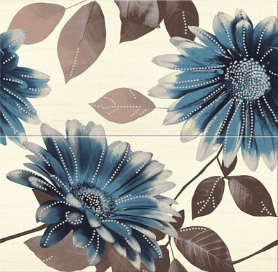 Панно Opoczno Sun Flower Blue 58,3x59,3 (комплект)