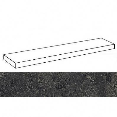 Ступень Italon Room Stone Black Scalino Ang Sx Cer угловая левая 33x120 620070001238