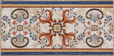 Бордюр Cenefa Aitana Marron 16.5x33.3 Azuliber