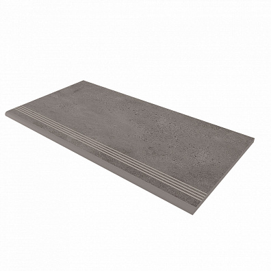 Ступень Estima Traffic Dark Grey неполированная с насечками 30x60 TF03