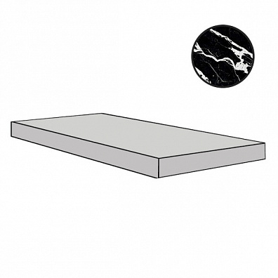 Ступень Floor Gres B and W Marble Fragment Mat Gradino Dx 33x120 767433