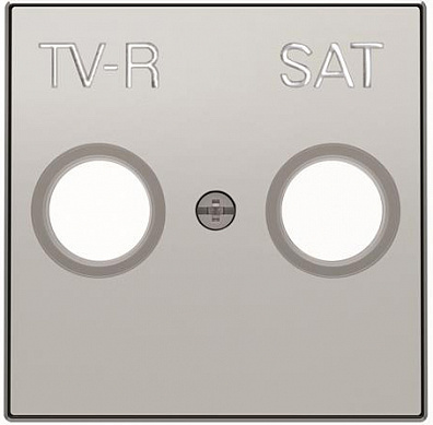 Лицевая панель розетки TV-FM-SAT (TV-R-SAT) ABB Sky 2CLA855010A1301 Серебро