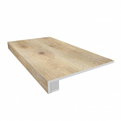 Ступень Estima Selection Oak неполированная (прямоугольный бортик + подступенок) 33x120 SI01