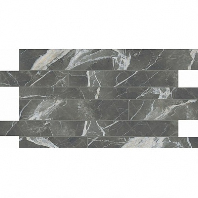 Мозаика Casa Dolce Casa Stones and More 2.0 Calacatta Black Glossy listello sfalsato 30x60 756698