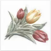 Декор Kerama Marazzi Оранжерея TFA013 Тюльпаны 9,9x9,9