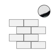 Декор Floor Gres B and W Marble Wave Mat 6mm Muretto Tessere 7.5x15 30x30 767464