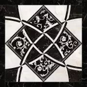 Керамогранит Versace Emote Fondo Intarsio Bianco Nero 78x78 262534