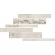 Декор 742236 La Roche Blanc Modulo Listello Sfalsato Mix 21x40 Rex Ceramiche