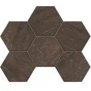 Мозаика Estima Gabbro Brown Hexagon неполированная 25x28.5 GB04