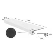 Ступень Ascot Ceramiche Gentle Stone Costa Retta Black Ret 33x120 GSTS337R