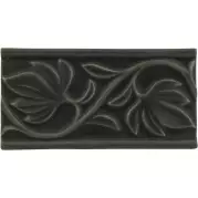 Бордюр Nature ADNT5029 Relieve Manual HojasCharcoal 7.5x15 Adex