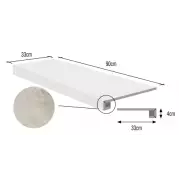 Ступень Ascot Ceramiche Patchwalk Grigio Scalino Costa Retta 33x91 PHS40