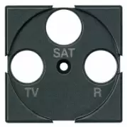 Лицевая панель розетки TV-FM-SAT (TV-R-SAT) Bticino HS4207 Антрацит