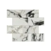 Мозаика Rex Ceramiche Les Bijoux De Rex Calacatta Altisimo Matt 6mm Muretto Sfalsato 7.5x15 30x30 767608
