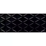 Плитка Tubadzin Senza Geo Black Struktura 29.8x74.8 настенная