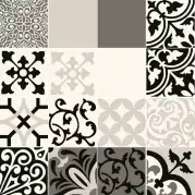 Декор Tubadzin Beat of White 16-elementowy Patch A 59.8x59.8