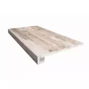 Ступень Estima Spanish Wood Creamy неполированная (прямоугольный бортик + подступенок) 33x120 SP01
