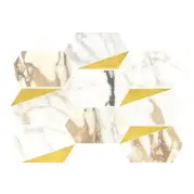 Мозаика Vallelunga Luce Oro Esagona Decoro Oro Satin Finish 26x35