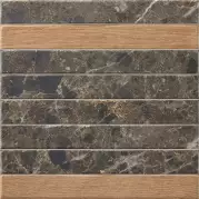 Плитка La Platera Capri Brick Black Mix 35x35 настенная