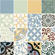 Декор Tubadzin Beat of White 16-elementowy Patch B 59.8x59.8