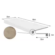 Ступень Ascot Ceramiche Patchwalk Cotto Out Scalino Costa Retta 33x91 PHS60O