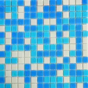 Мозаика Pixmosaic Glass Голубая 2x2 30.5x30.5 MC127