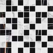 Мозаичный декор Kerranova Marble Trend Nero Dorato 30x30