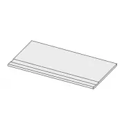 Ступень La Fabbrica Dolomiti Angolo Gradone Bordo Svasato Cenere Costa Toro 40x120 86315