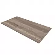 Ступень Estima Dream Wood Grigio неполированная с насечками 30.6x60.9 DWc05