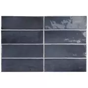 Плитка Equipe Coco Blue Night Glossy 5x15 настенная 27988