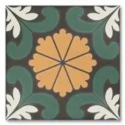 Керамогранит DNA Tiles Sync Flower Green 15х15 125635