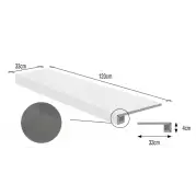Ступень Ascot Ceramiche Gentle Stone Costa Retta Mud Ret Ret 33x120 GSTS339R