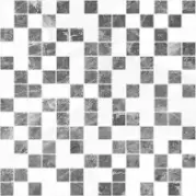 Мозаичный декор Laparet Crystal Серый-Белый 30x30