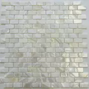 Мозаика Pixmosaic Перламутр из натурального перламутра на сетке 28.5x29.5 PIX754